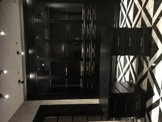 Кабинет из массива дуба в чёрном цвете